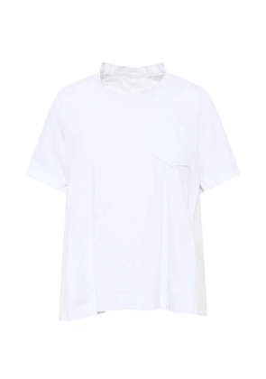 sacai panelled T-shirt - White