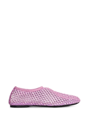 strategia shoes crystal-embellished mesh ballet flats - Pink