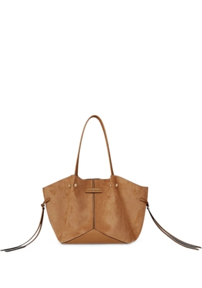 Karl Lagerfeld large K/Pierced suede tote bag - Brown