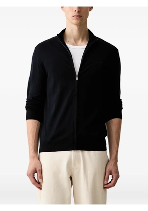 Trussardi zip-up logo-embroidered sweatshirt - Black