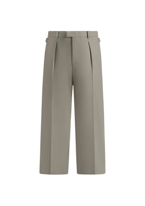 Manière De Voir Dorian pleated linen trousers - Green