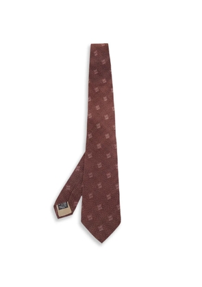 Giorgio Armani Pre-Owned patterned silk tie - Brown