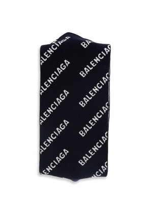 Balenciaga Pre-Owned logo-intarsia scarf - Blue