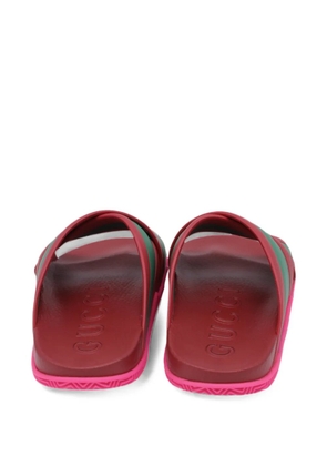 Gucci Pre-Owned Web criss-cross slide sandals - Red