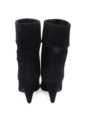 Saint Laurent Pre-Owned 2010s Niki wedge ankle boots - Black