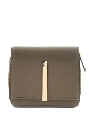 Tod's logo-plaque leather wallet - Grey