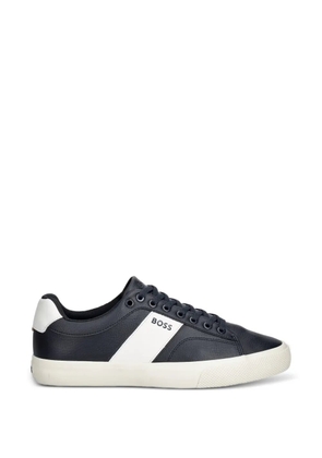 BOSS logo-print panelled sneakers - Blue