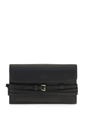 Moschino mini buckle-detail leather shoulder bag - Black