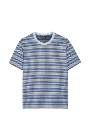 PS Paul Smith striped textured T-shirt - Blue