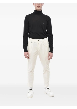 Paolo Pecora Duomo pleated-detailing velour trousers - White