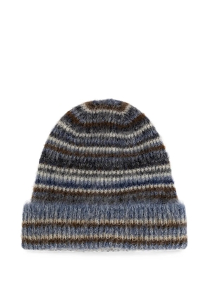 MARANT striped beanie hat - Blue