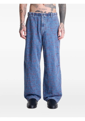 Pleasures Strokes parachute pants - Blue