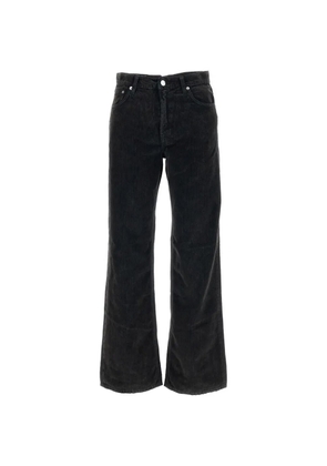 Haikure corduroy-textured trousers - Black