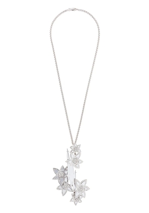 DSQUARED2 crystal-embellished floral-pendant necklace - Metallic