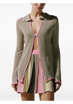 Baobab Federica ribbed-knit V-neck sweater - Green