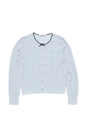 Acne Studios silk cardigan with bow - Blue