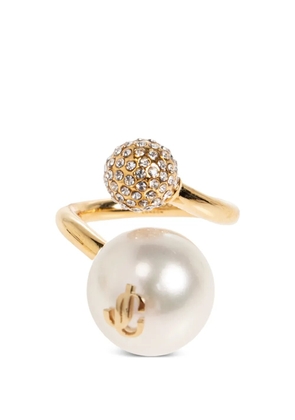 Jimmy Choo Auri pearl-embellished ring - Gold