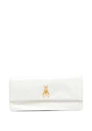 Patrizia Pepe logo-plaque clutch bag - White