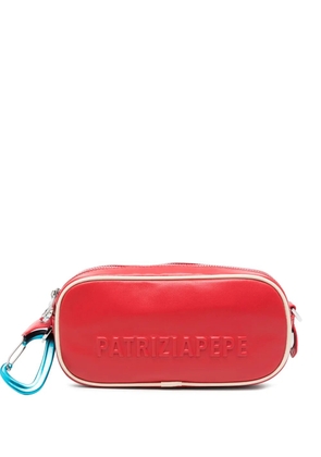 Patrizia Pepe (IM)PERFECTION embossed-logo shoulder bag - Red