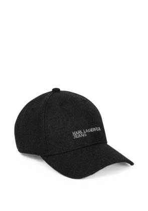 Karl Lagerfeld Jeans essential wool-blend cap - Grey