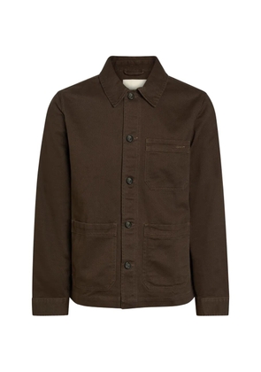 Gant button-up patch-pocket shirt jacket - Brown