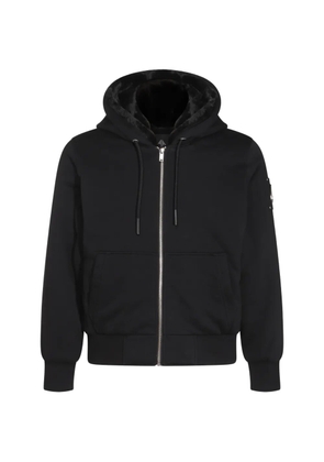 Moose Knuckles Bunny logo-plaque zip-up hoodie - Black