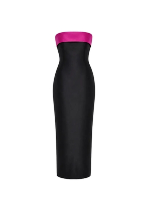 Badgley Mischka strapless bow-detailed maxi dress - Black