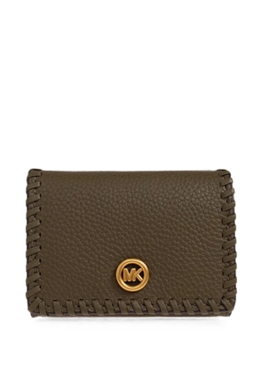 Michael Michael Kors logo-plaque leather wallet - Green