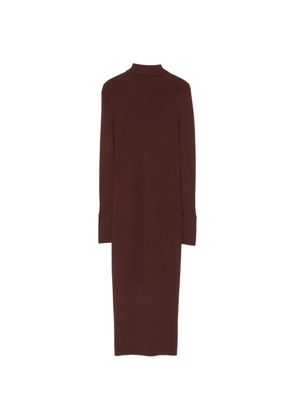 Patrizia Pepe ribbed toggle-fastening cardigan - Brown