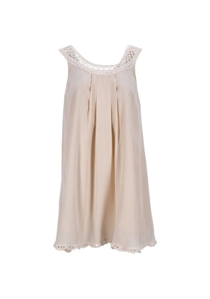 Temperley London Swiss Dot lace-strap dress - Neutrals