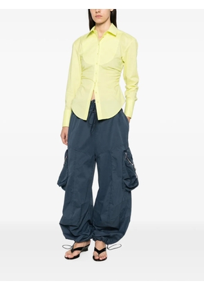 Patrizia Pepe gathered poplin shirt - Yellow