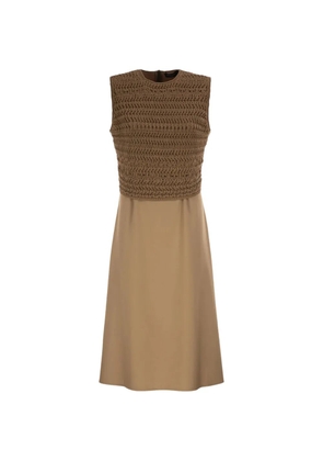 Fabiana Filippi crochet-knit sleeveless dress - Neutrals