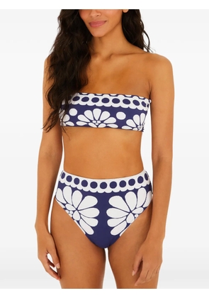 FARM Rio blue Palermo high-waist bikini bottoms