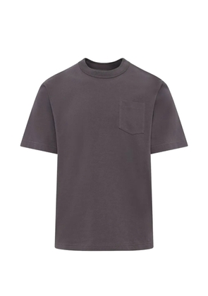 sacai side-zip cotton T-shirt - Grey