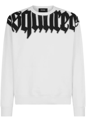 DSQUARED2 logo-print cotton sweatshirt - White