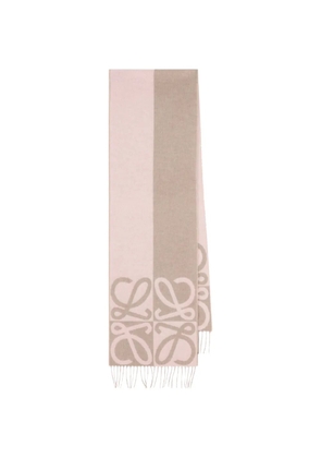 LOEWE Anagram jacquard-pattern scarf - Pink