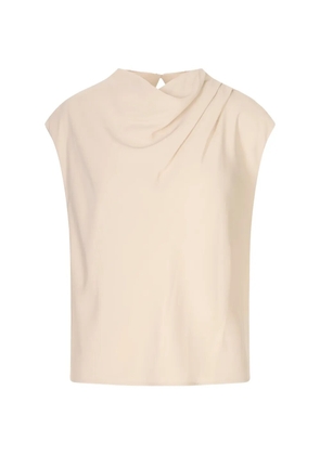 Agnona draped sleeveless top - Neutrals