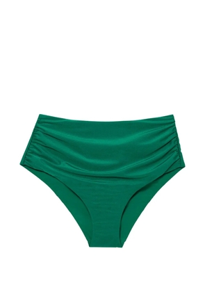 Simkhai Teya ruched high-waisted bikini bottoms - Green
