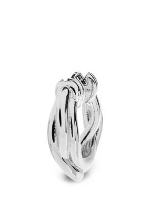 Jil Sander twisted hoop earring - Silver