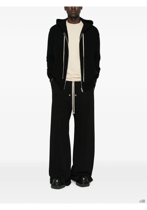 Rick Owens zip-up drawstring hoodie - Black