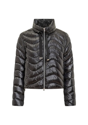 Herno chevron-quilted puffer jacket - Black