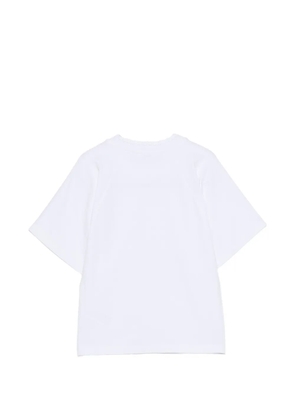 Patrizia Pepe logo-embroidered wide-sleeve T-shirt - White