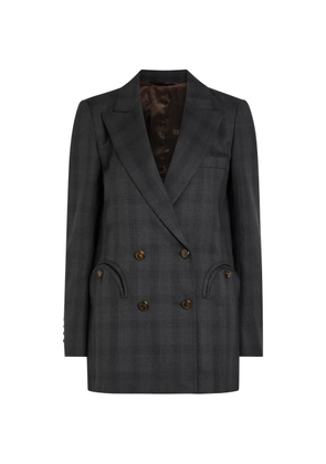 Blazé Milano Everyday double-breasted checked blazer - Grey