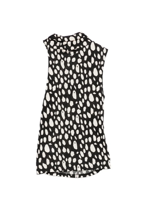 Patrizia Pepe graphic-print asymmetric top - Black