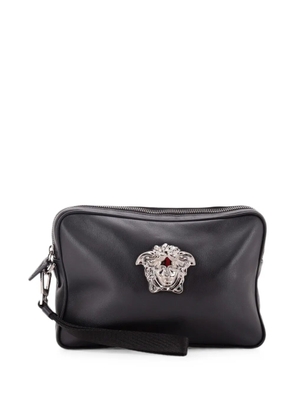 Versace Pre-Owned Medusa Wristlet Leather Large pouch - Black