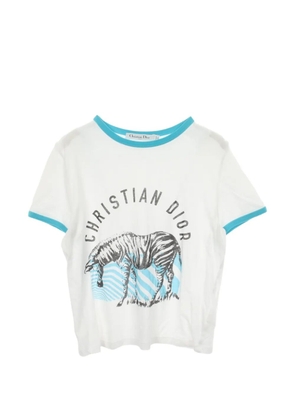 Christian Dior Pre-Owned 2000s zebra logo T-shirt - White