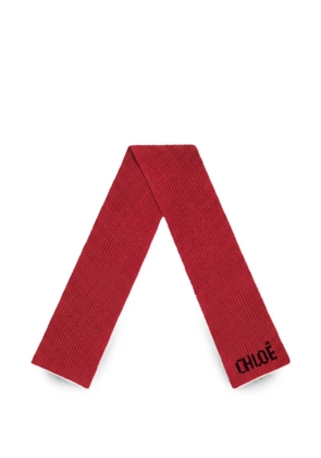 Chloé Joyful scarf in wool & cashmere - Red