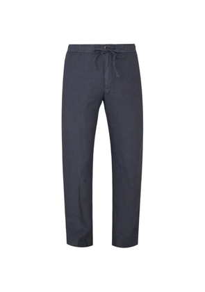 120% Lino drawstring-waist linen trousers - Grey