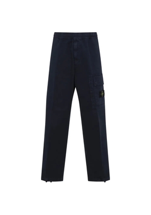 Stone Island logo-patch cargo pants - Blue