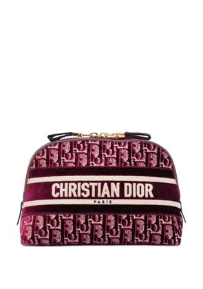 Christian Dior Pre-Owned 2021 Oblique Embroidered Velvet Cosmetic pouch
